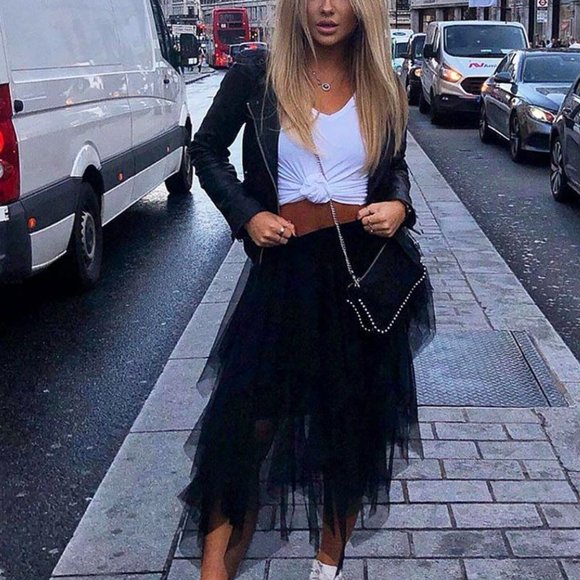 Vtg Yellow Stripe Lace Mesh Tulle Sheer Floral Applique Sequin Midi Maxi Skirt M - Picture 12 of 16